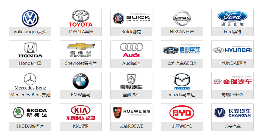 中國國產汽車品牌有哪些  汽車品牌標志大全