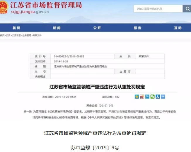 2月1日起施行！江蘇對嚴重侵犯知識產權的行為從重處罰