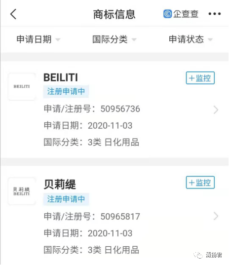 德云社注冊“貝麗緹”商標 進軍化妝品行業?