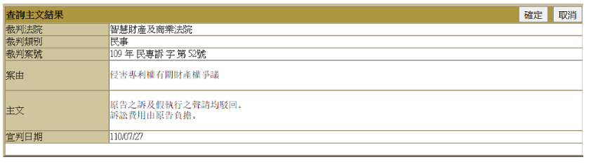 2021年8月9日綠廠專利對抗全面獲勝!夏普的全部訴訟請求被駁回!